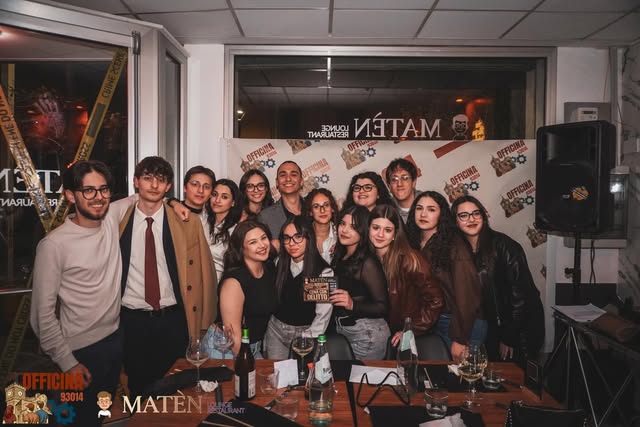 Il gruppo della cena con delitto di Officina 93014 al Matèn